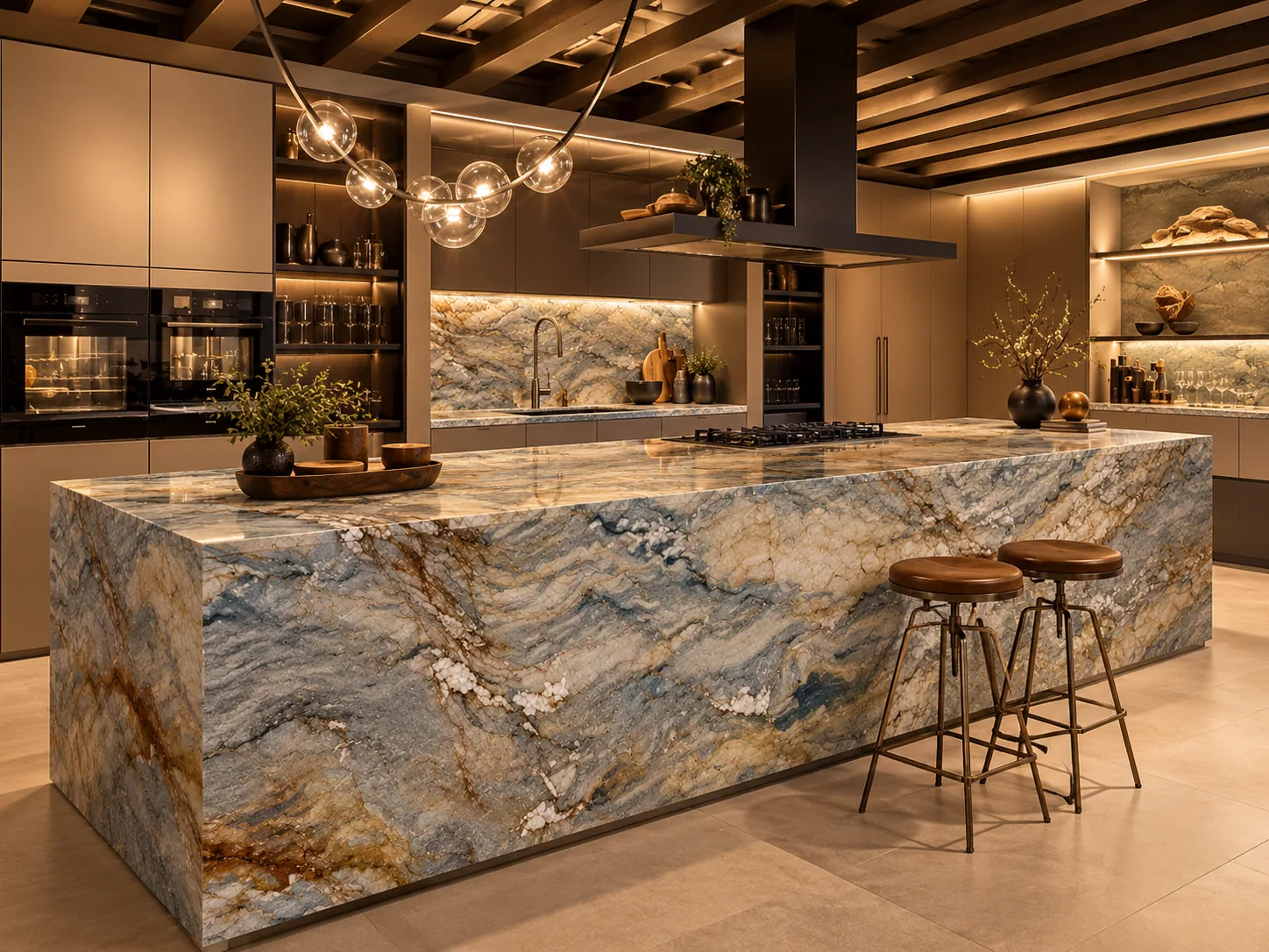 Cozinha bancada com Fusion — inspiração de aplicação