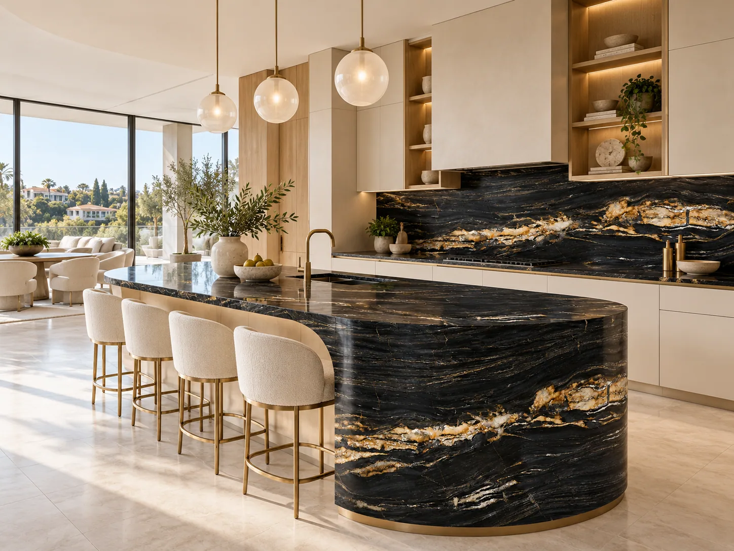 Cozinha luxuosa com Belvedere — inspiração de aplicação