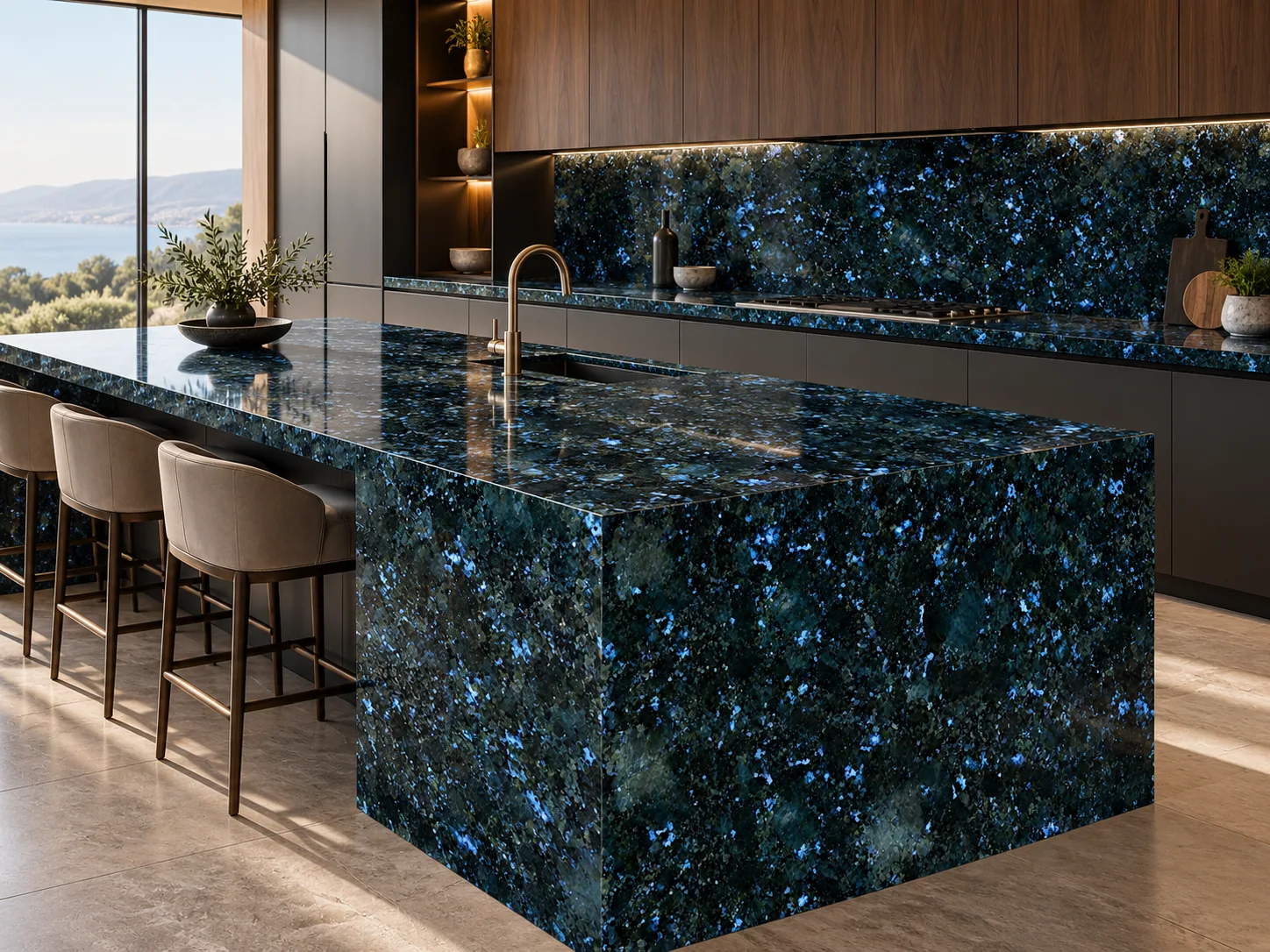 Cozinha luxuosa com Blue Star — inspiração de aplicação
