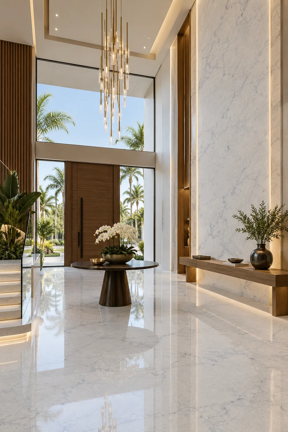 Hall de entrada com Snow Princess Dolomite — inspiração de aplicação