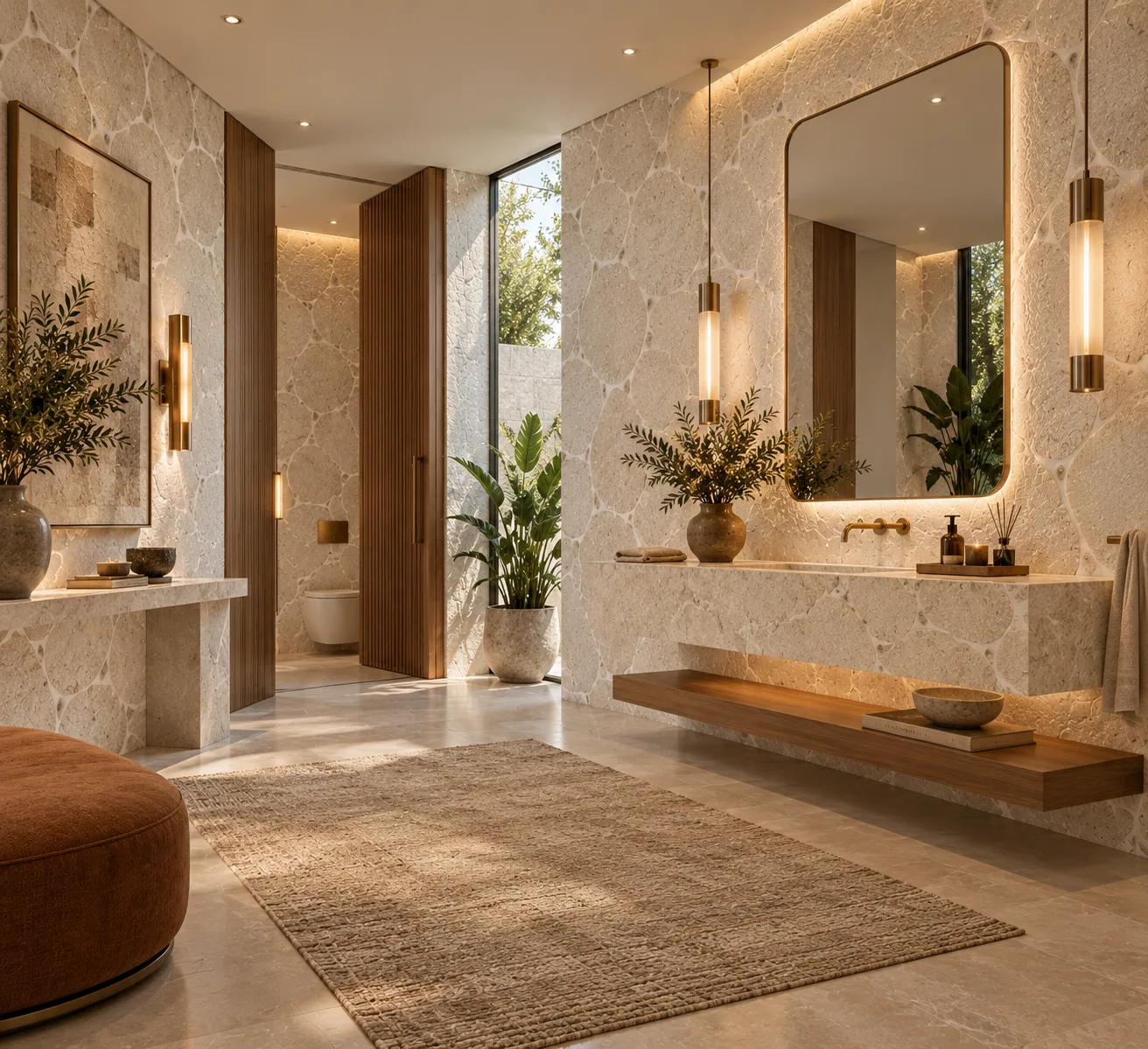 Lavabo com Anticato Orgânico – Limestone — inspiração de aplicação