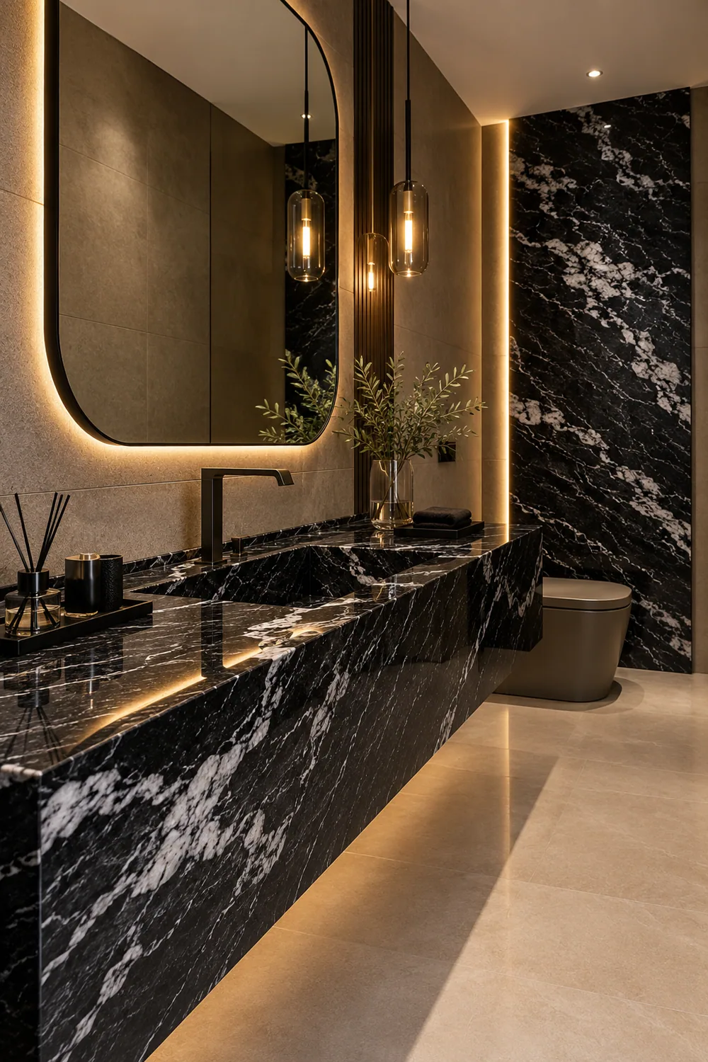 Lavabo com Titanium — inspiração de aplicação