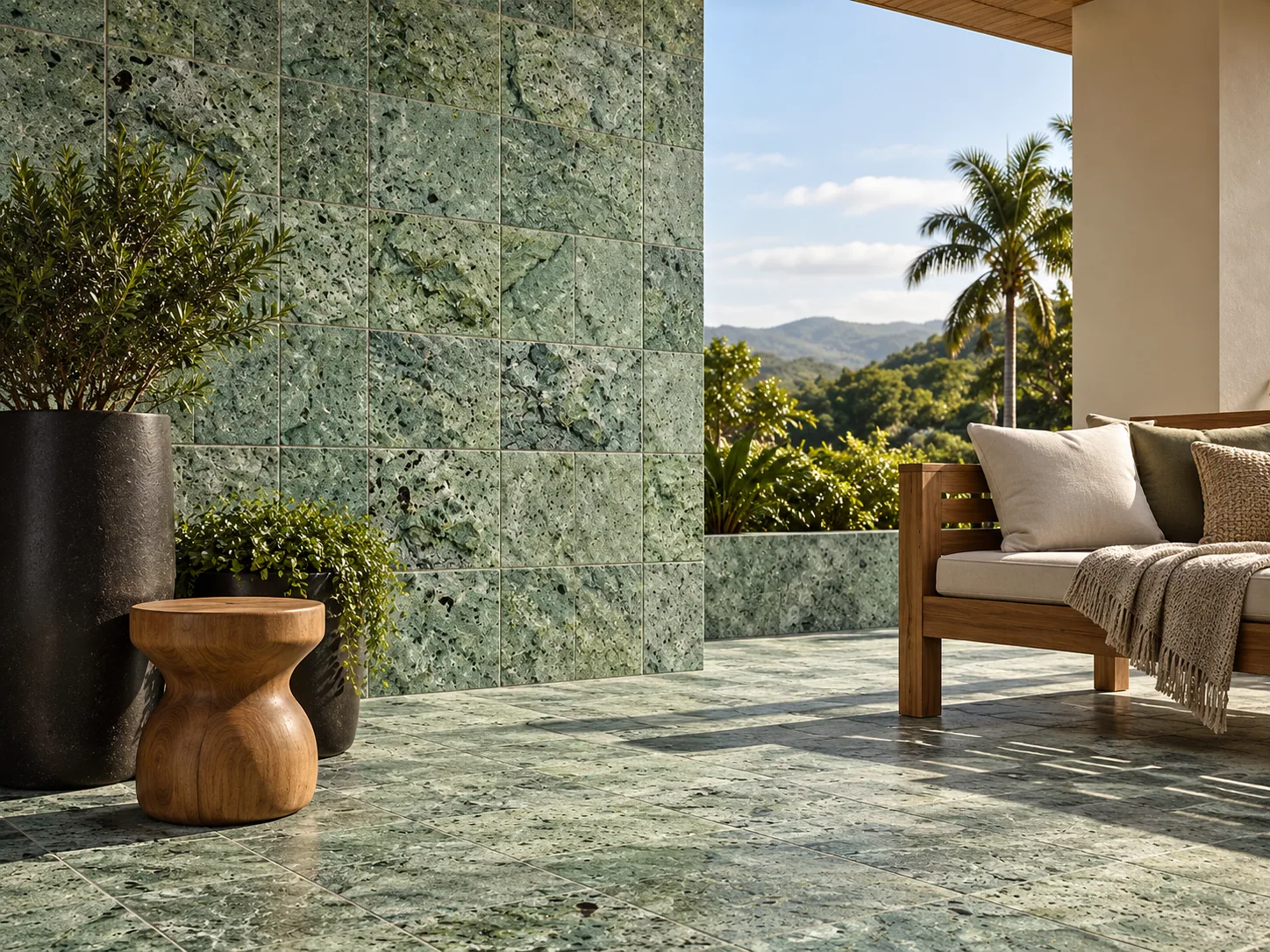 Terraço tropical com Hijau Bruta – Green Bali — inspiração de aplicação