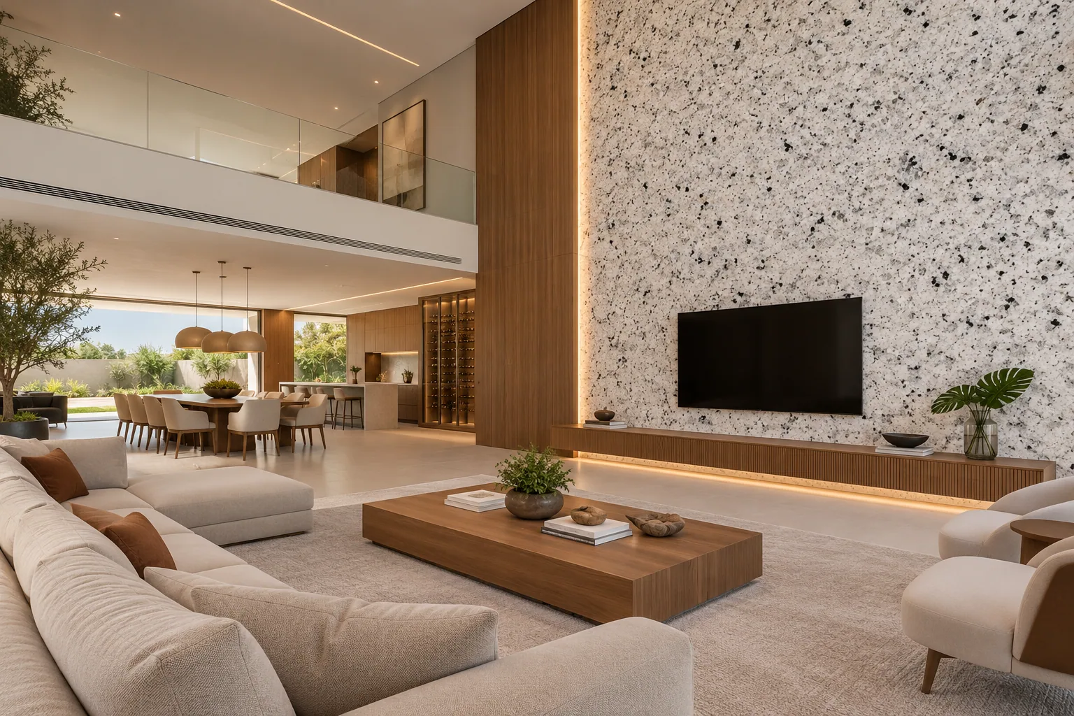 Painel sala com Branco Ceará — inspiração de aplicação