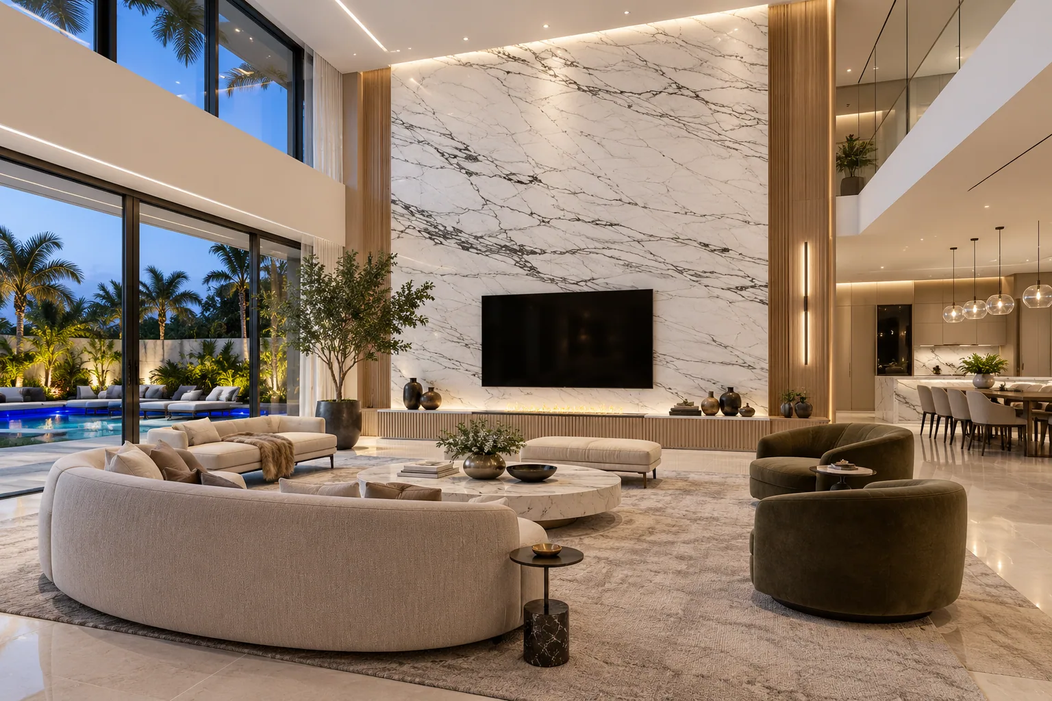 Sala parede com Infinity White — inspiração de aplicação