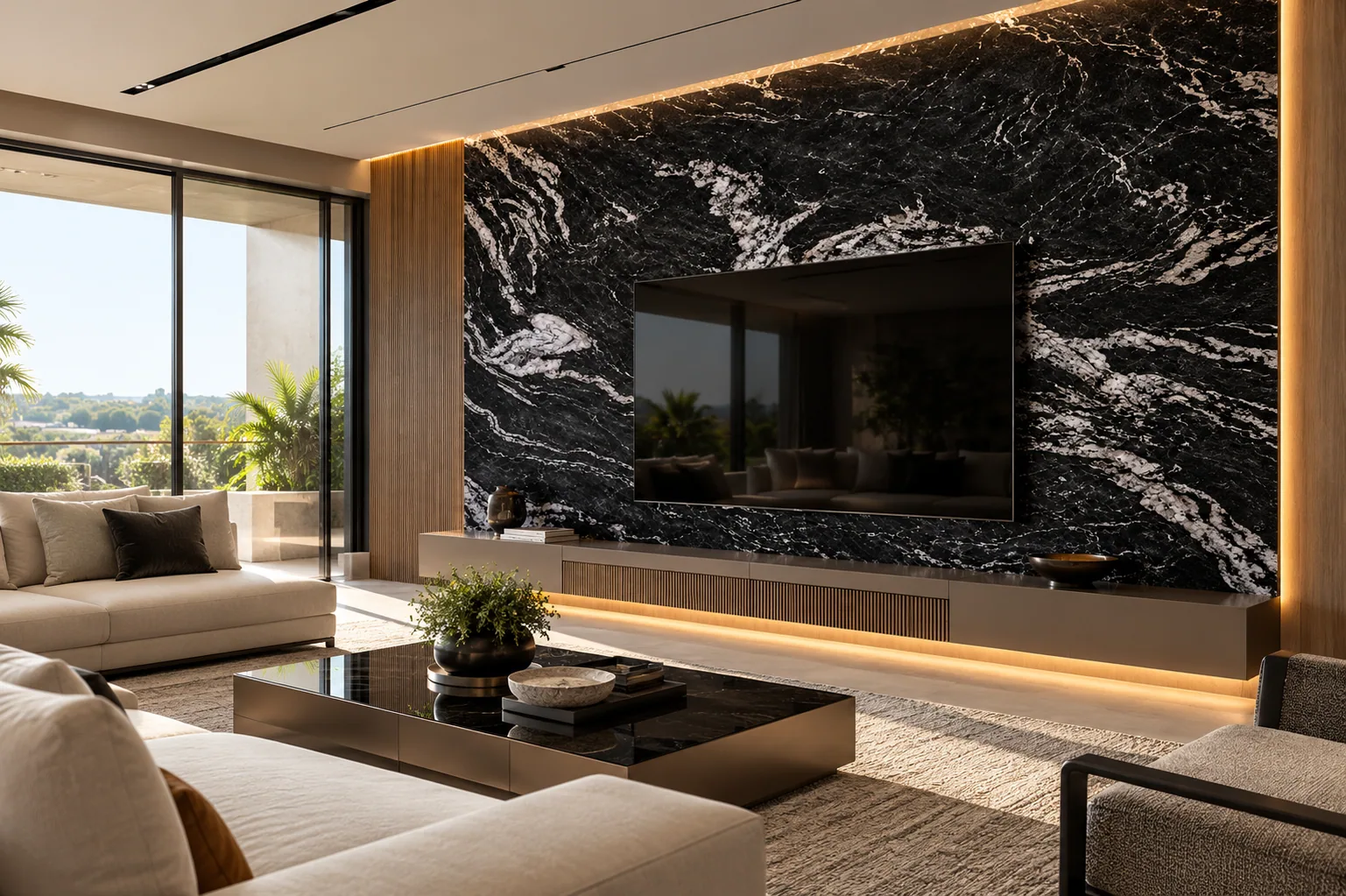 Painel sala com Titanium — inspiração de aplicação